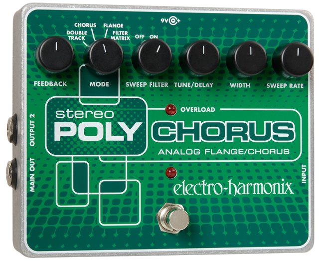 Electro-Harmonix Pedals Stereo Polychorus Analog Chorus/Flanger/Slapback Echo on RigShare