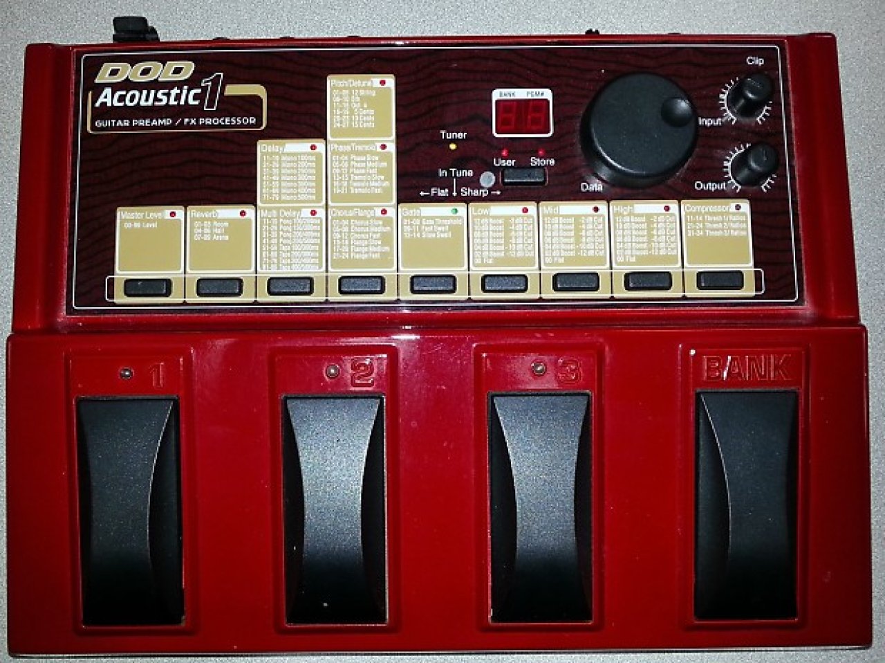 DOD Pedals Acoustic One Acoustic Guitar Preamp / Effects Processor