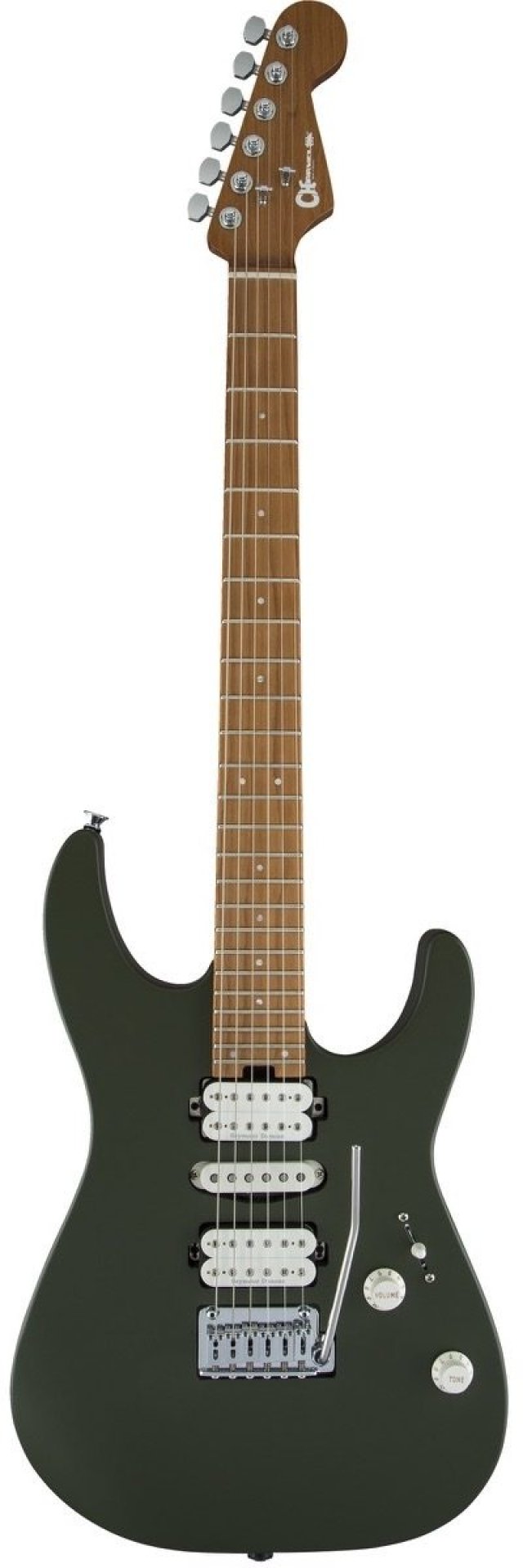 Charvel Guitars Pro-Mod Dk24 Hsh 2Pt Cm Electric Guitar, Matte Army Drab on RigShare